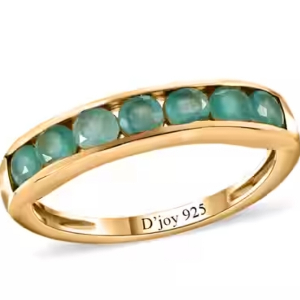 Rare Genuine Grandidierite in 18K over Sterling Silver Ring Sz 5!